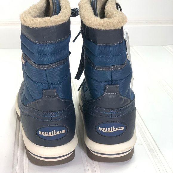 Aquatherm Santana Canada 8 M Camp Waterproof Shearling Duck Boots Blue Winter - Picture 4 of 8